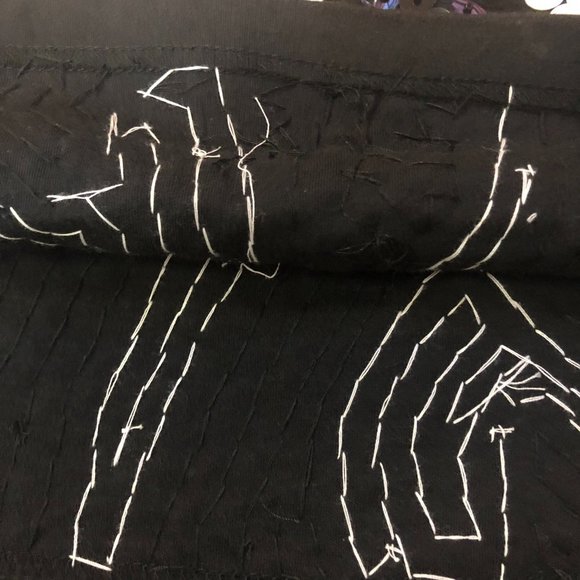 Vintage Cedars Skirt Womens M New with Defects Sequined Black Cream - Picture 13 of 16